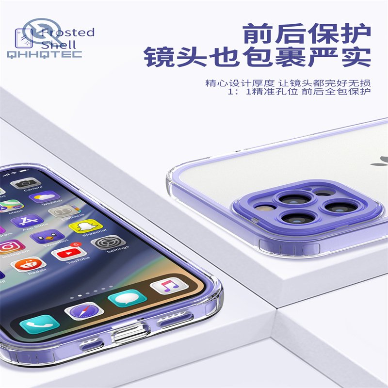 iphone 12 pro max phone cover/ clear 3 in 1 case for iphone