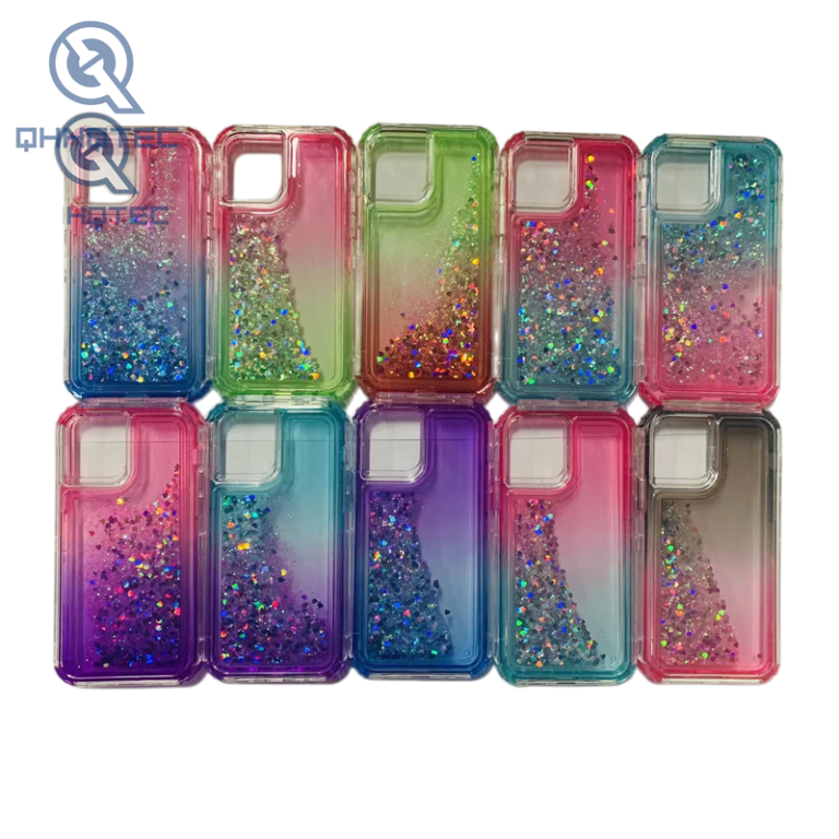 Anti-proof liquid case for iphone transparent iphone liquid case
