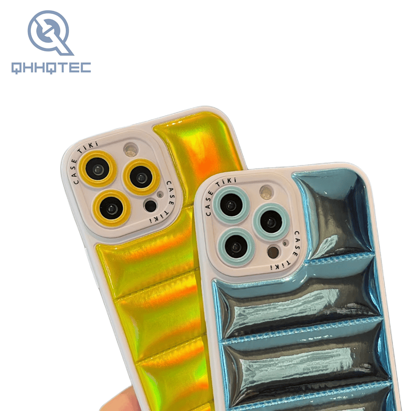 colorful design down jacket case for iphone 14 pro max