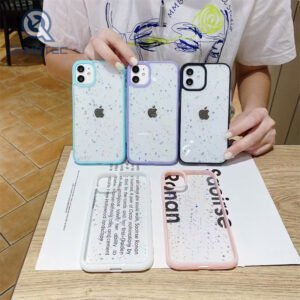 glitter drop glue transparent case/ glitter case for iphone