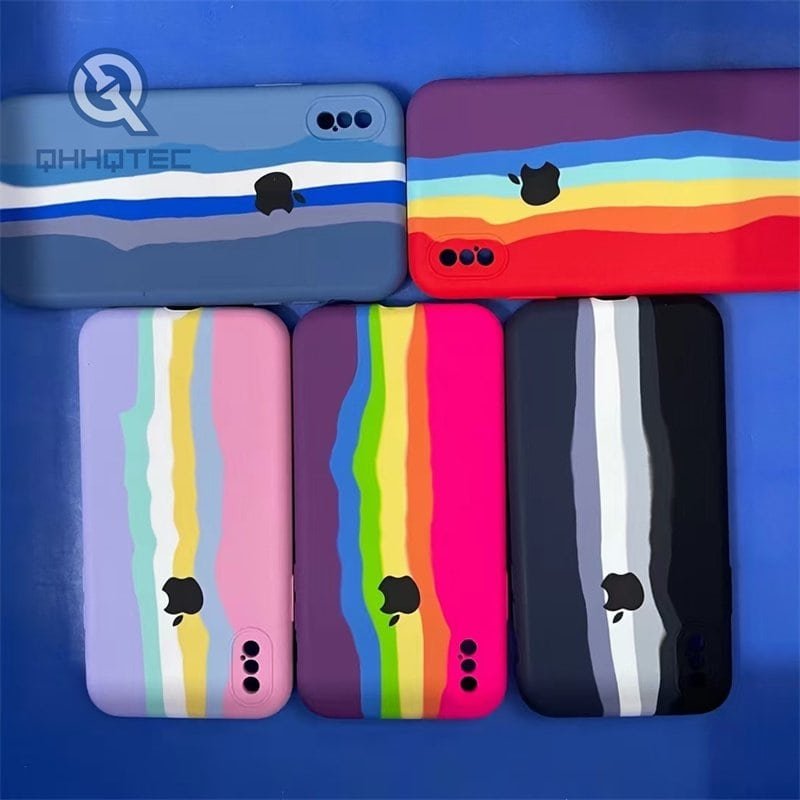 iphone rainbow original silicone case/rainbow original silicone case iphone (复制)