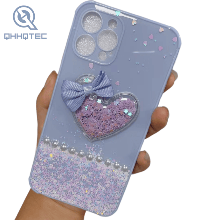 arylic glitter case with chain (复制)