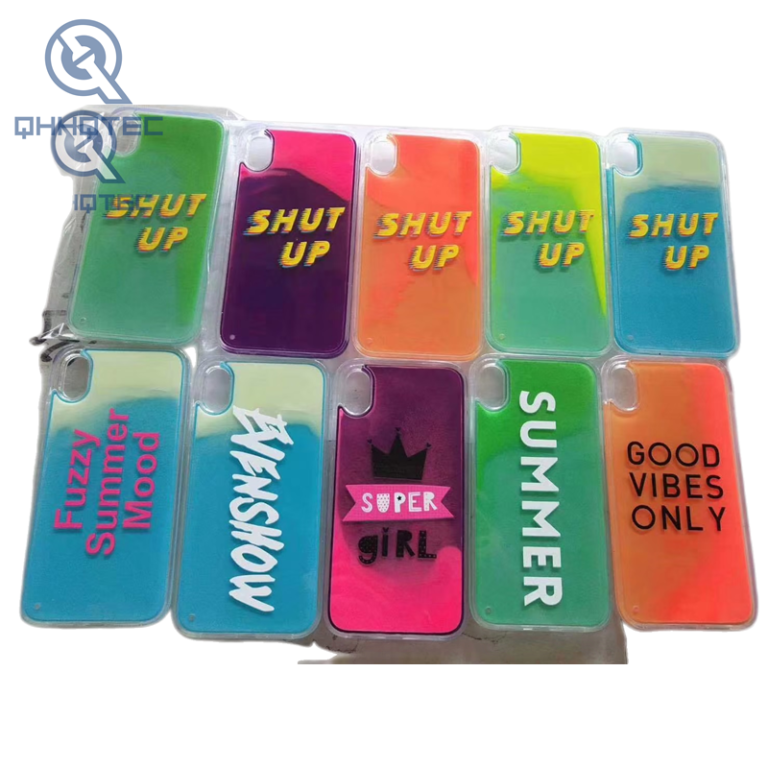 luminous liquid oil case liquid case with designs