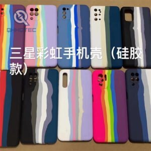 samsung rainbow silicone case with camera