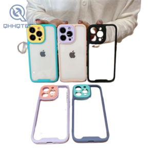 transparent phone cases double color protect cover for iphone