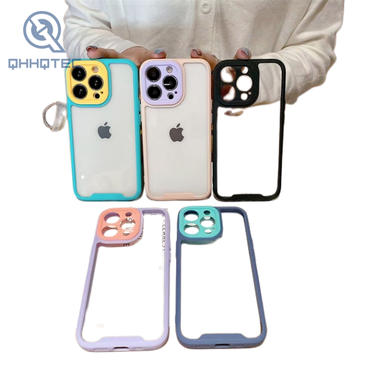 transparent phone cases double color protect cover for iphone