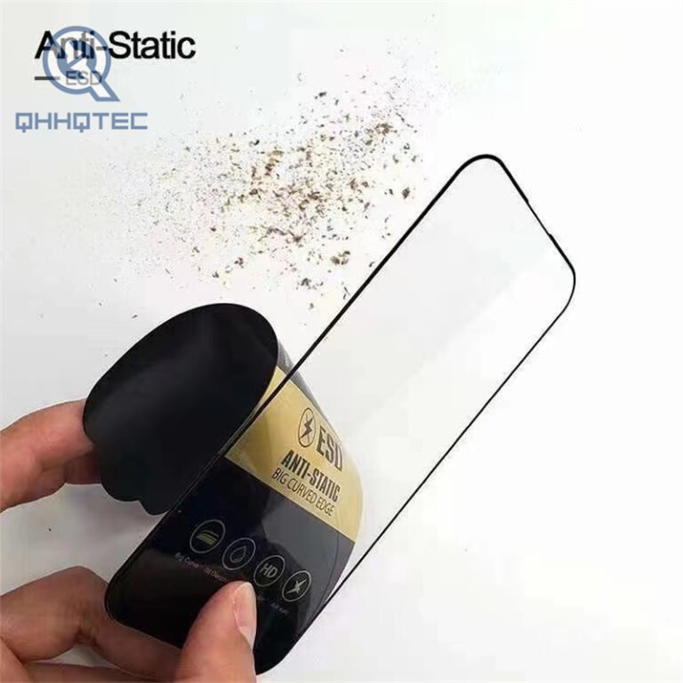 皇金钻+防尘 esd anti static big curved edge tempered glass with dust filter