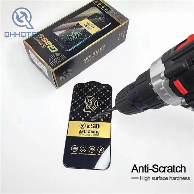 皇金钻+防尘 esd anti static big curved edge tempered glass with dust filter