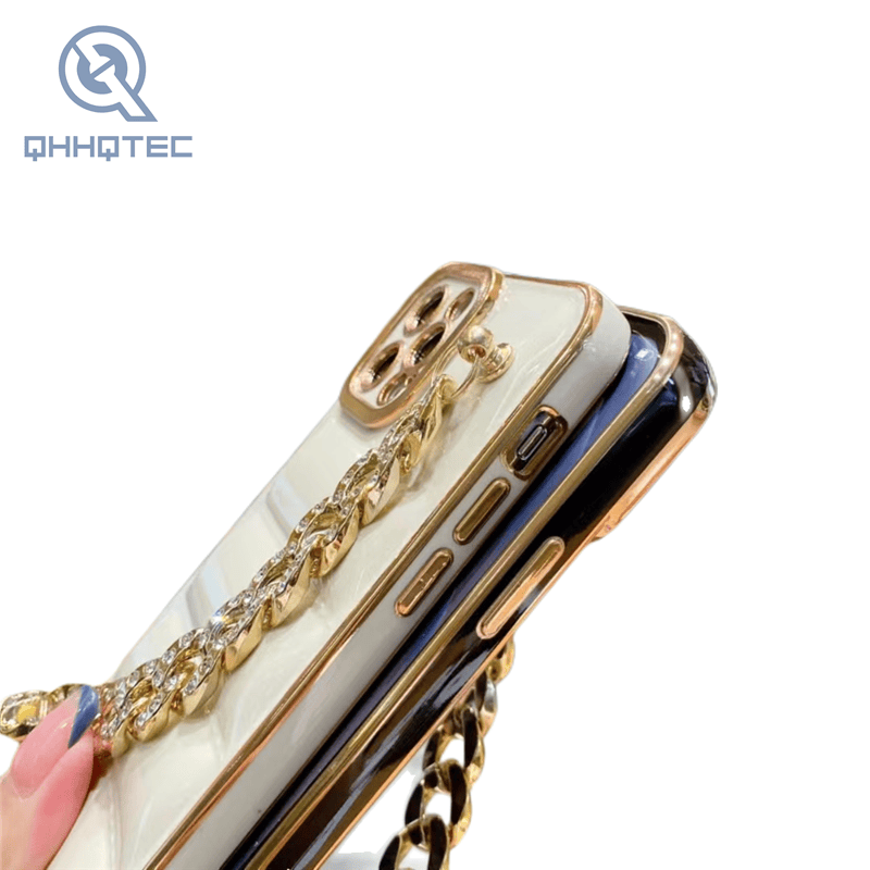clear tpu case with diamond chain (复制)