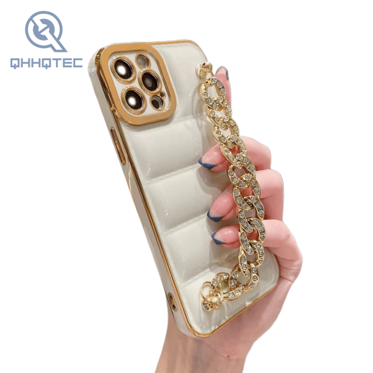 clear tpu case with diamond chain (复制)
