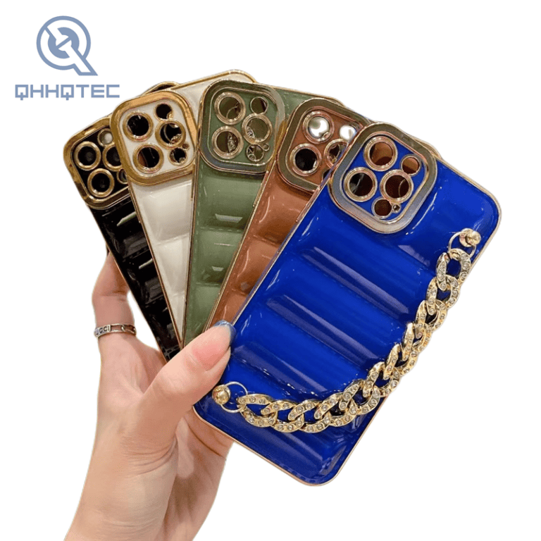 clear tpu case with diamond chain (复制)