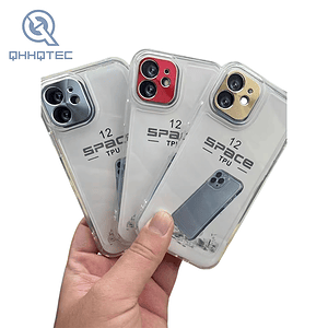 transparent tpu case with metal camera (复制)