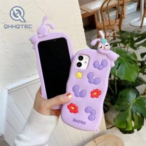 papa rabbit 3d silicone case