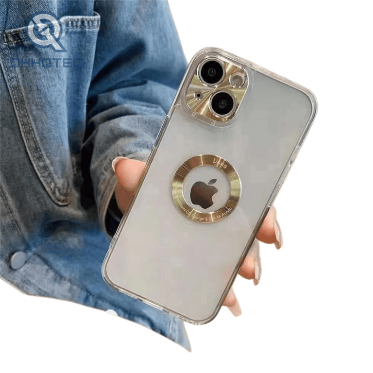 transparent tpu case with metal camera