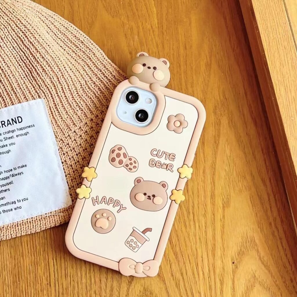 cute bear 3d silicone case