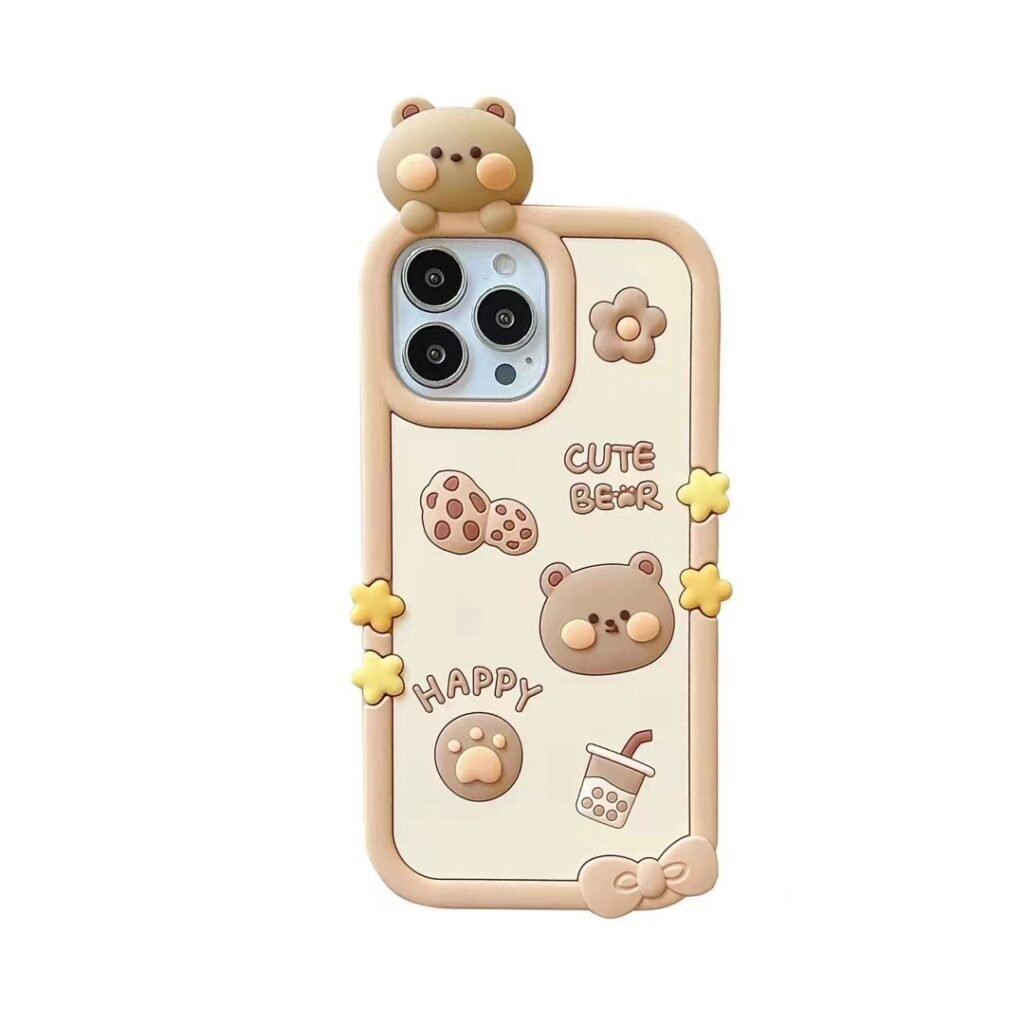 cute bear 3d silicone case