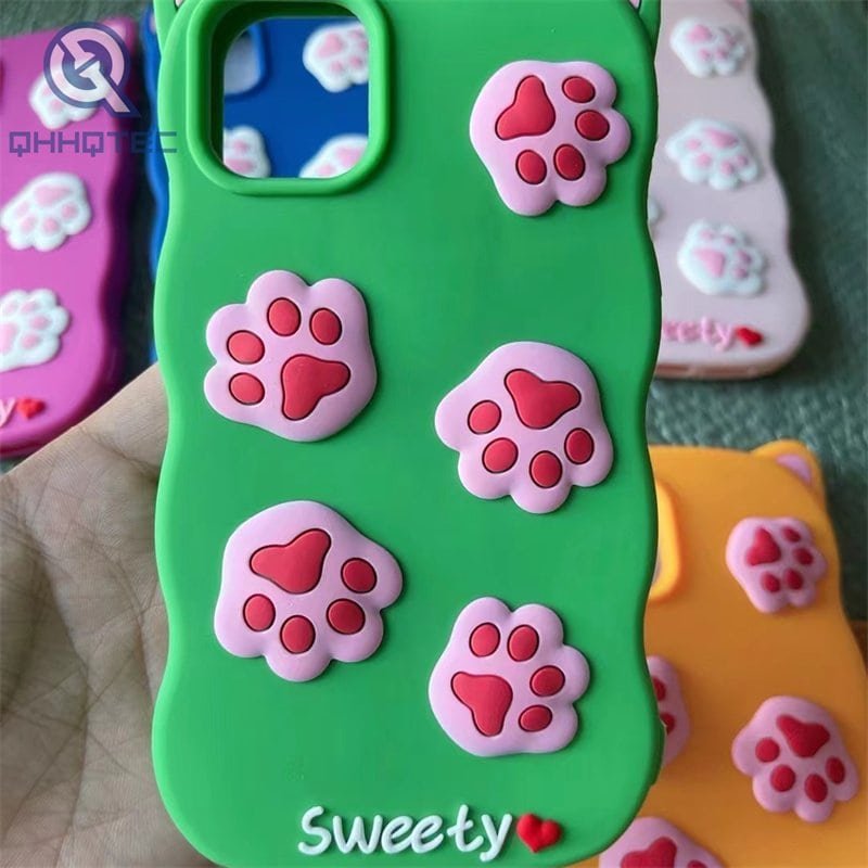 cat paw silicone case