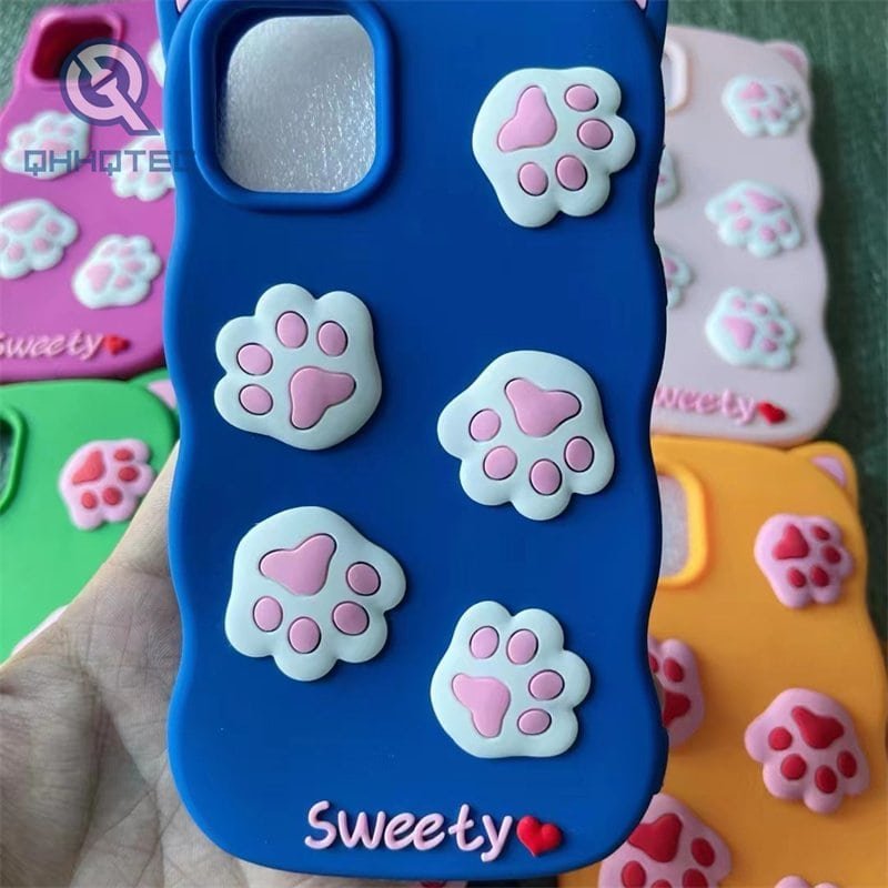 cat paw silicone case