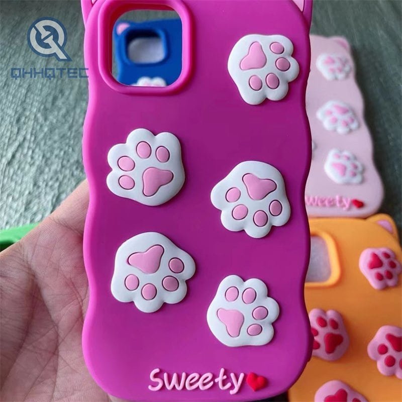 cat paw silicone case