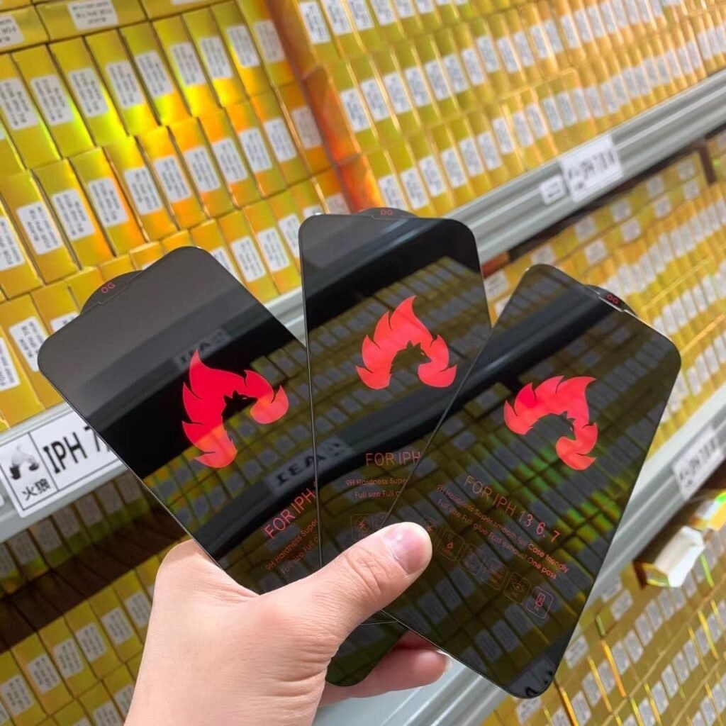 new hot sale fire wolfimitation electrostatic tempered glass