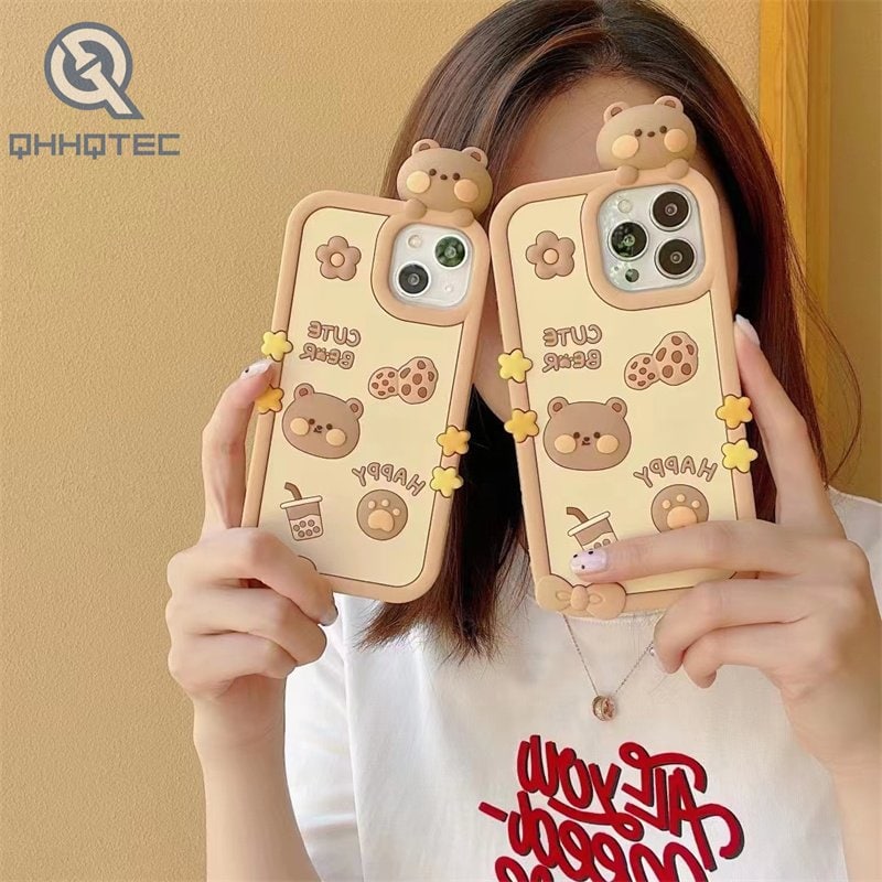 cute bear 3d silicone case