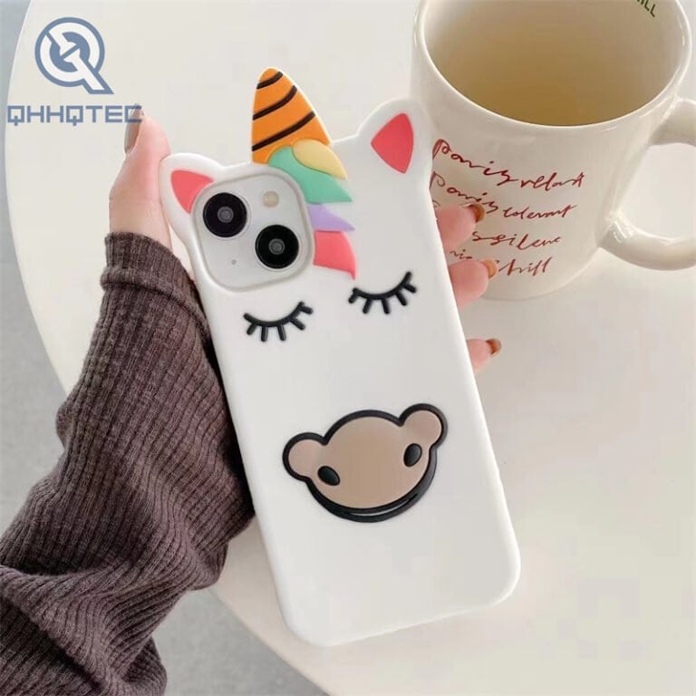 rainbow horse 3d silicone phone case