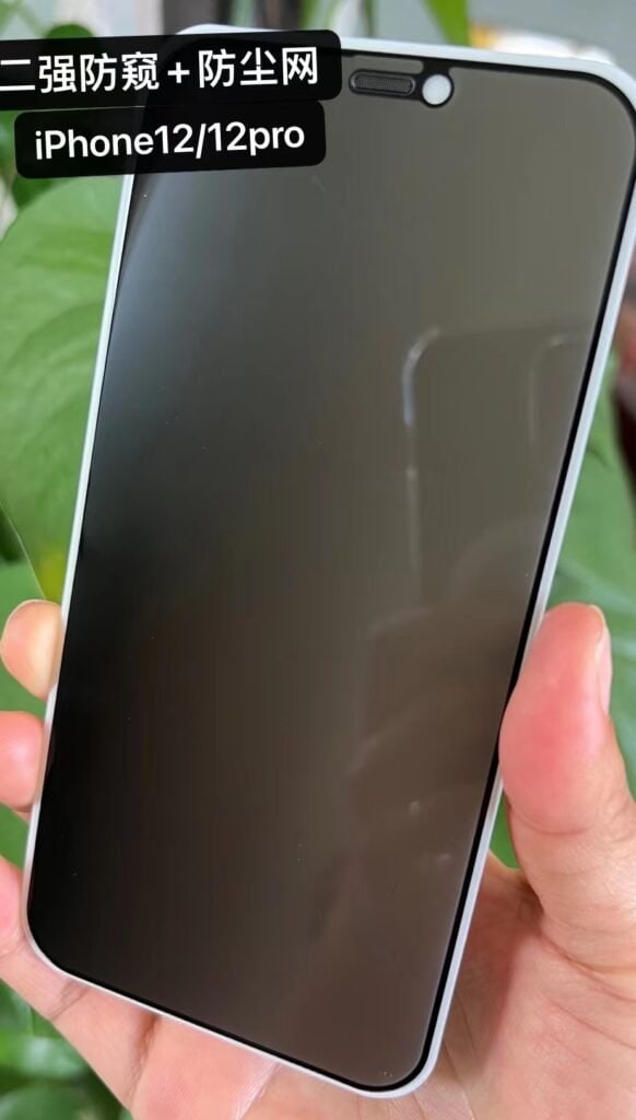 privacy tempered glass with dust filter