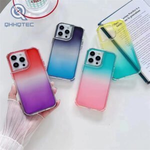 2 in 1 color changing transparent hard case for cell phone