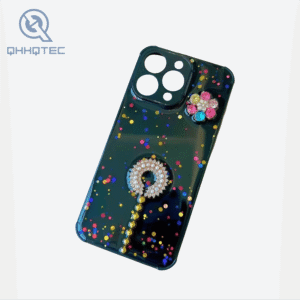 popular drop glue containing pearl accessories phone case for iphone 13 pro