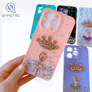 crown accessory dropper process phone case for iphone 15 pro