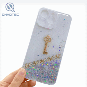 high quality phone case with small gold key accessories for iphone 13 pro