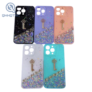 high quality phone case with small gold key accessories for iphone 13 pro