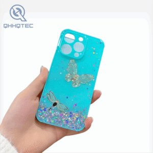 dragonflies butterfly sparkle diamonds epoxy case for iphone