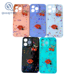 dreamy crystal heart 3d pattern with decoration for iphone trendy phone cases (复制)