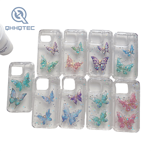 2 in 1 butterfly glitter phone cases for iphone