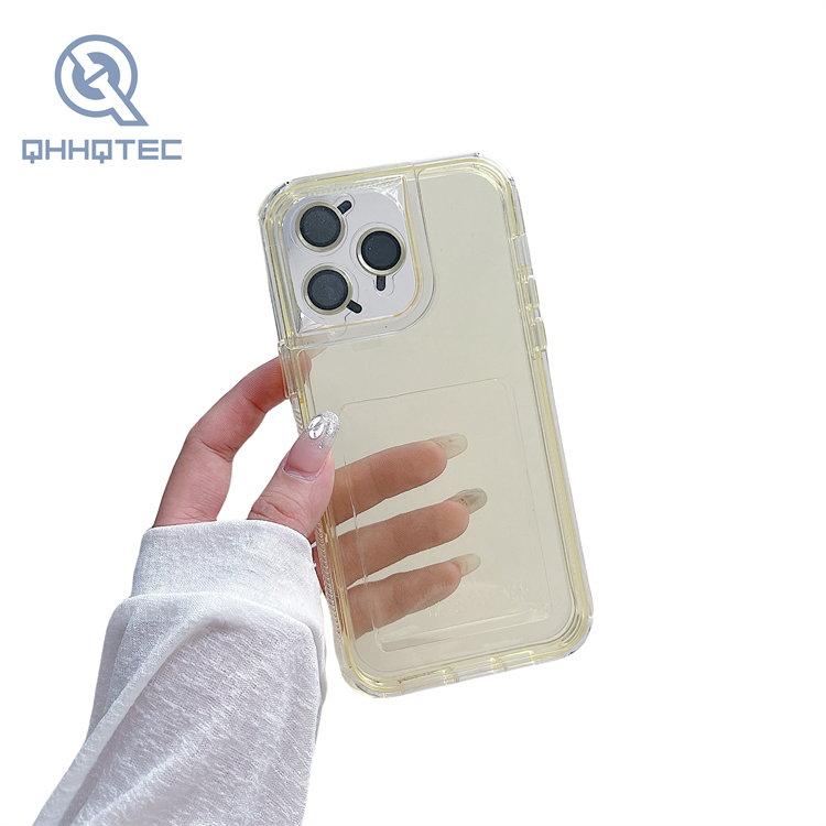 2 in 1 color transparent magnetic strap lens film phone case for iphone 14 pro