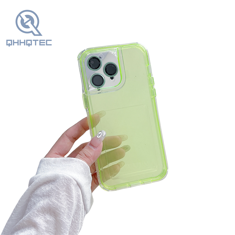 2 in 1 color transparent magnetic strap lens film phone case for iphone 14 pro