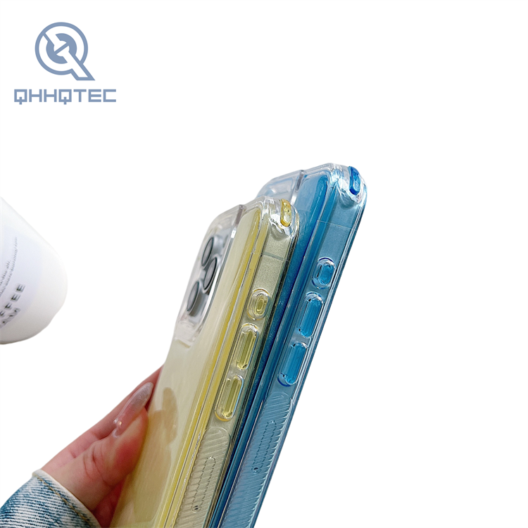 2 in 1 color cute phone case with fine glitter for iphone 15 pro