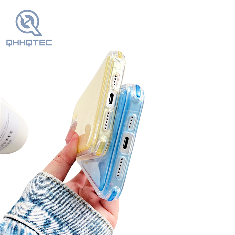 2 in 1 color cute phone case with fine glitter for iphone 15 pro