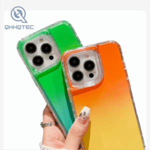 gradient color dripping 3 in 1 protection phone case for iphone 15 pro max with 3d patterns
