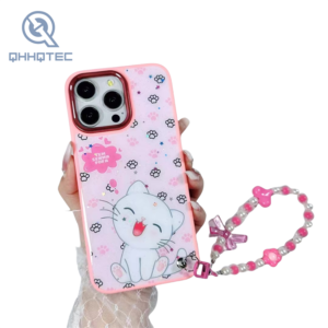 popular glitter with bracelet phone cases for iphone 14 pro max