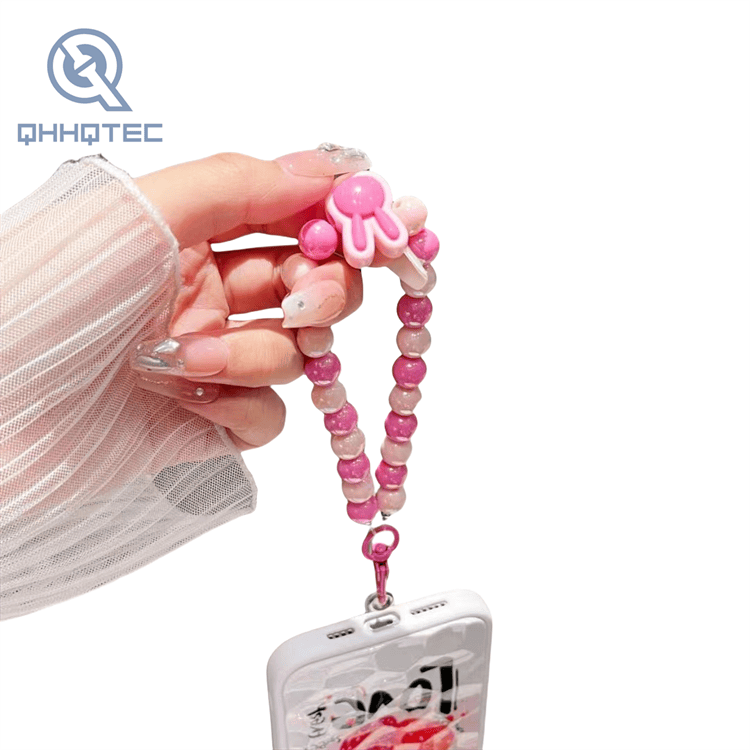 glitter decoration cute cartoon with bracelet phone cases for iphone