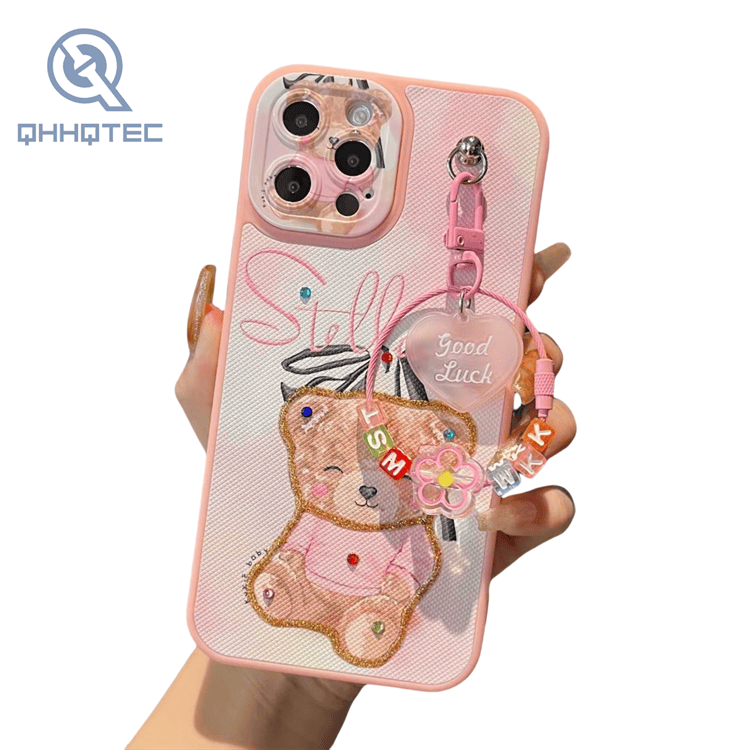 camera lens protection with pendant customized phone cases for iphone