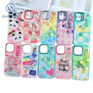 customized glitter with pendant phone cases for iphone 14 pro max