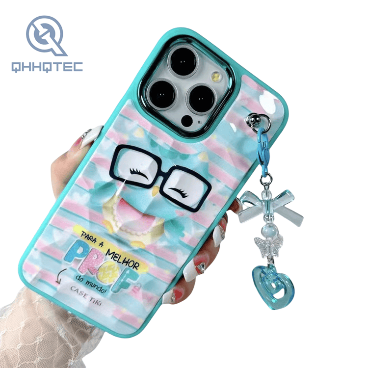 colorful patterns with pendant embossed design phone case for iphone