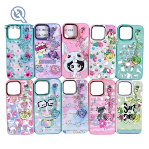 colorful patterns with pendant embossed design phone case for iphone