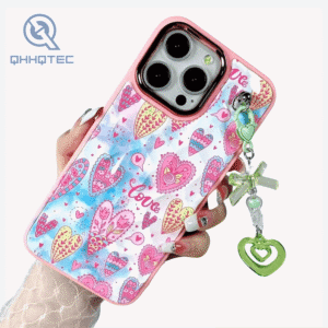 colorful patterns with pendant embossed design phone case for iphone