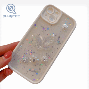 glitter butterfly flower decoration phone cases for iphone 13