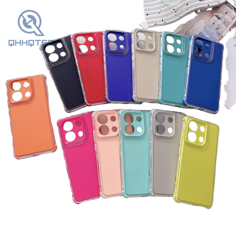 three in one transparent border shock absorbing phone case for iphon15