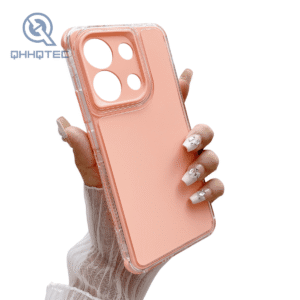 three in one transparent border shock absorbing phone case for iphon15